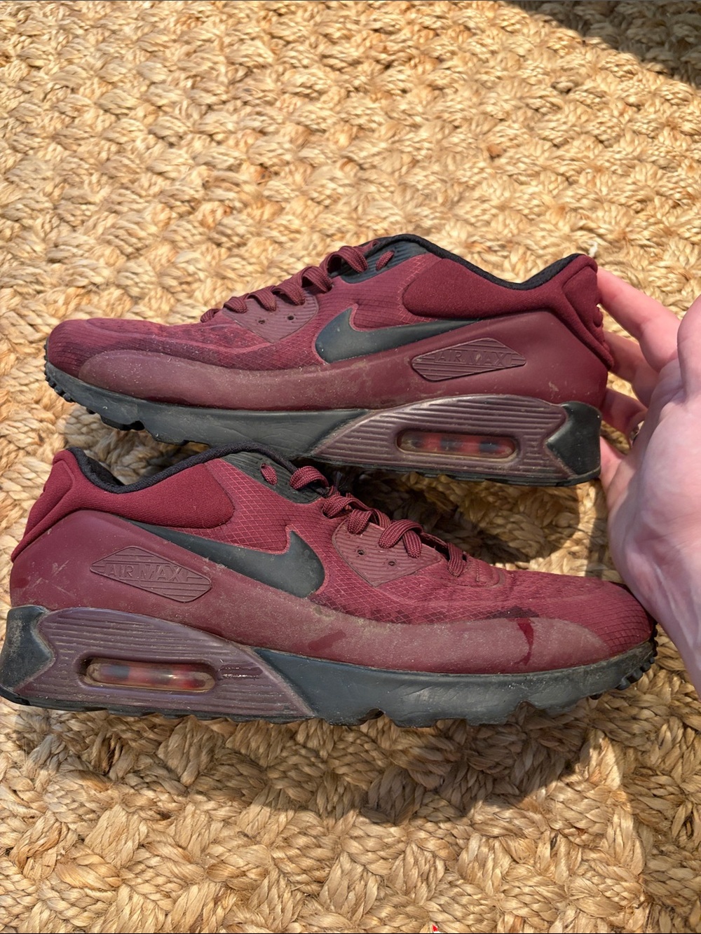 Nike Air Max 90 Ultra SE Night Maroon Burgundy Men’s Size 11 845039-600
